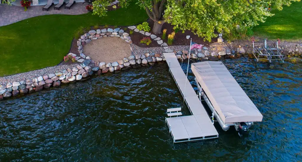 a dock that provides a sold foundation