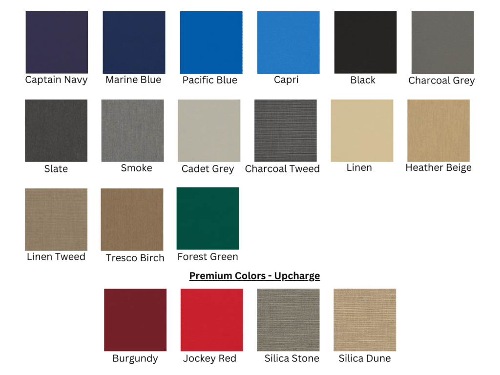 Sunbrella Canvas Options